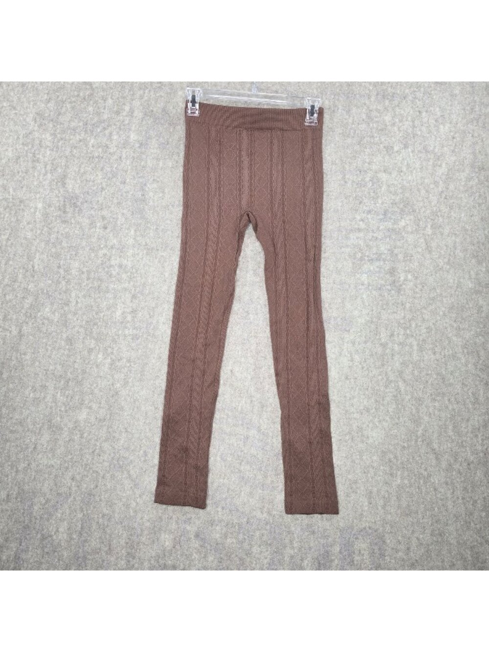 Rue21 Women’s Brown Cable-Knit Textured Leggings S/M Slim Fit
